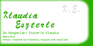 klaudia eszterle business card